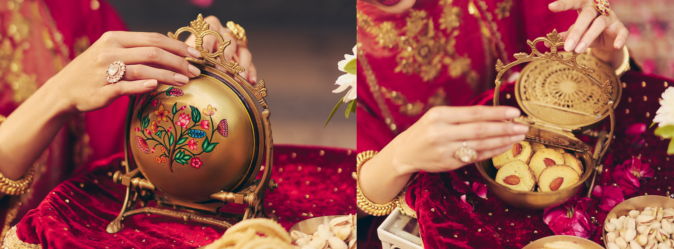 Handcrafted Heirloom, Pure Brass Cookie Box