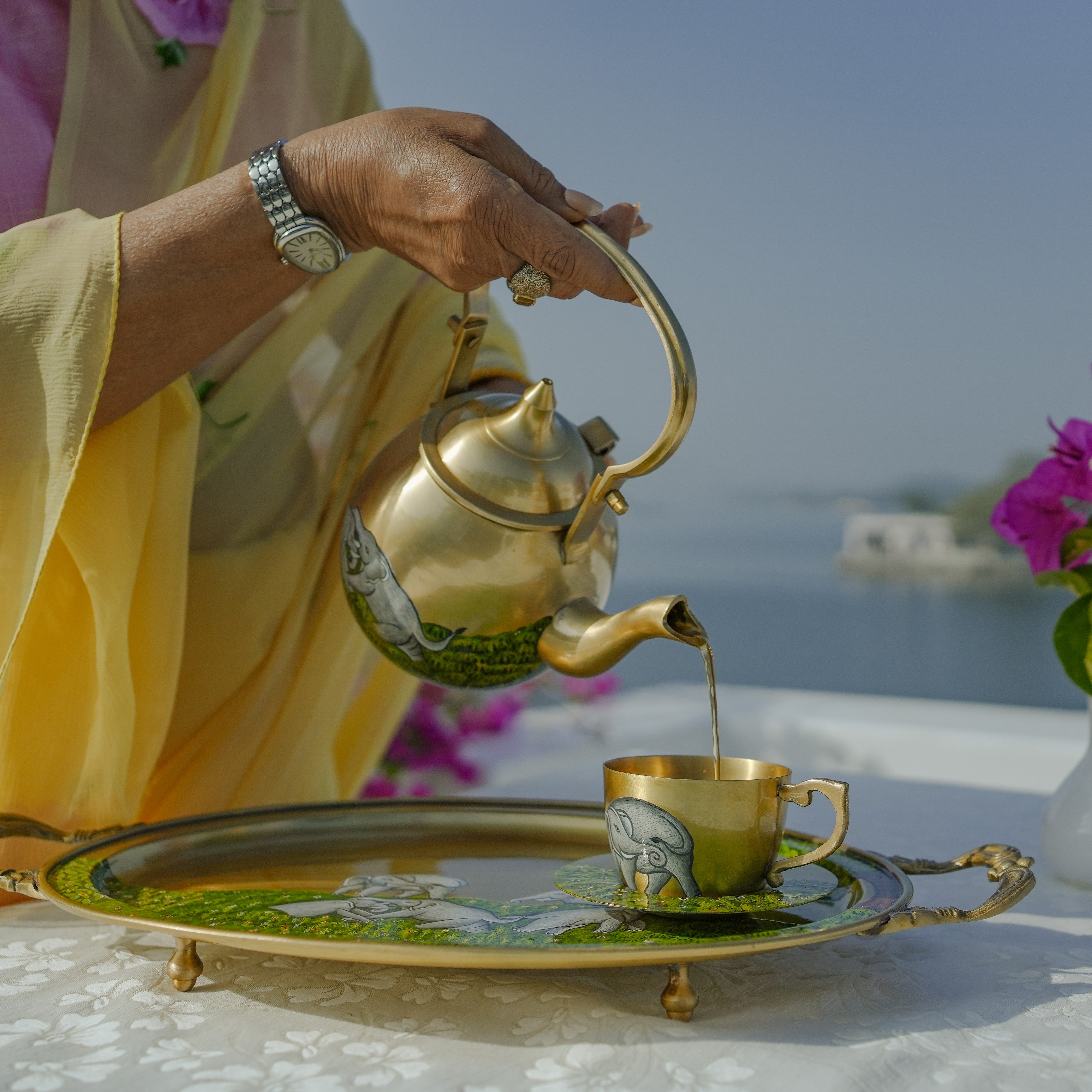 Brass High Tea Set