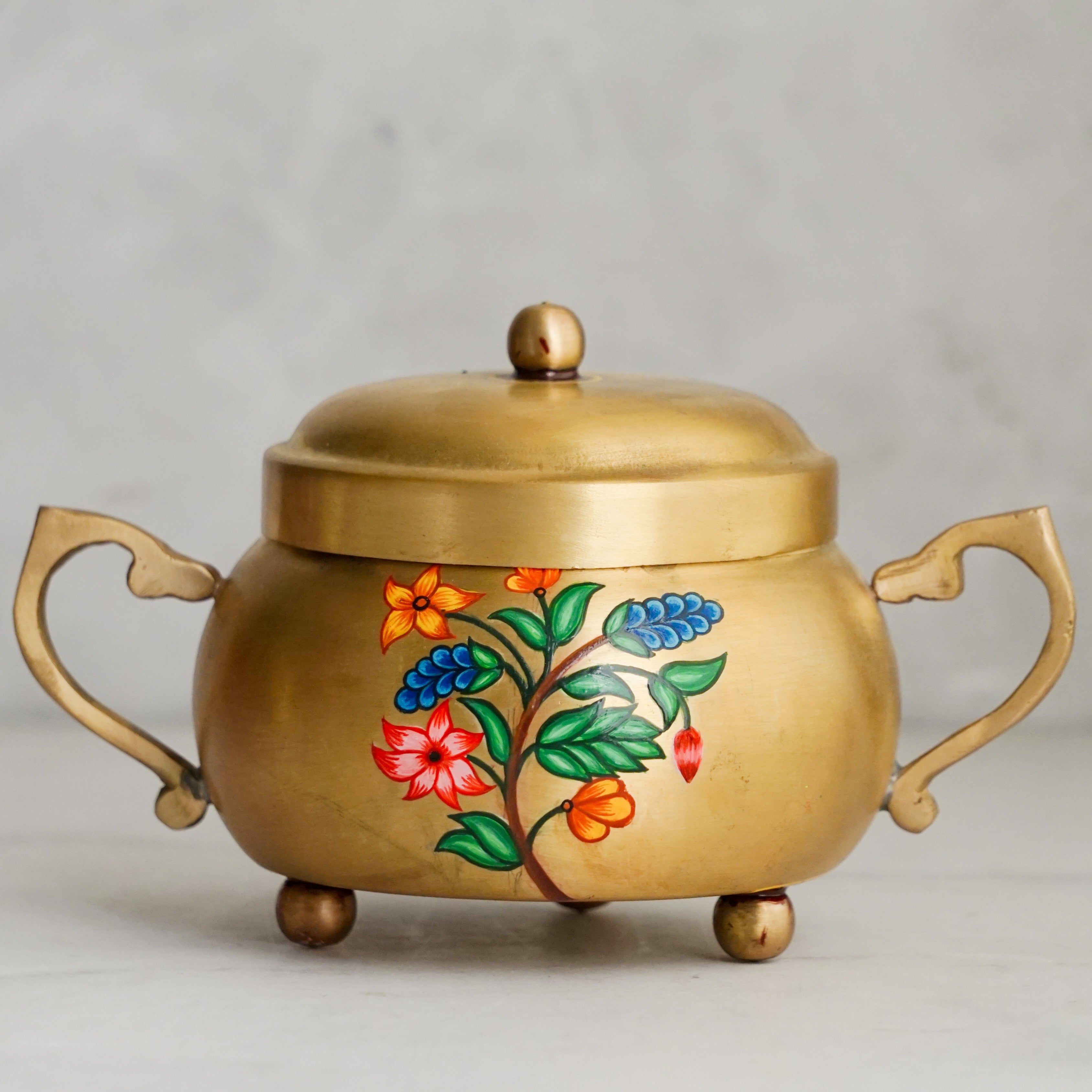 Brass Vintage Nut Box