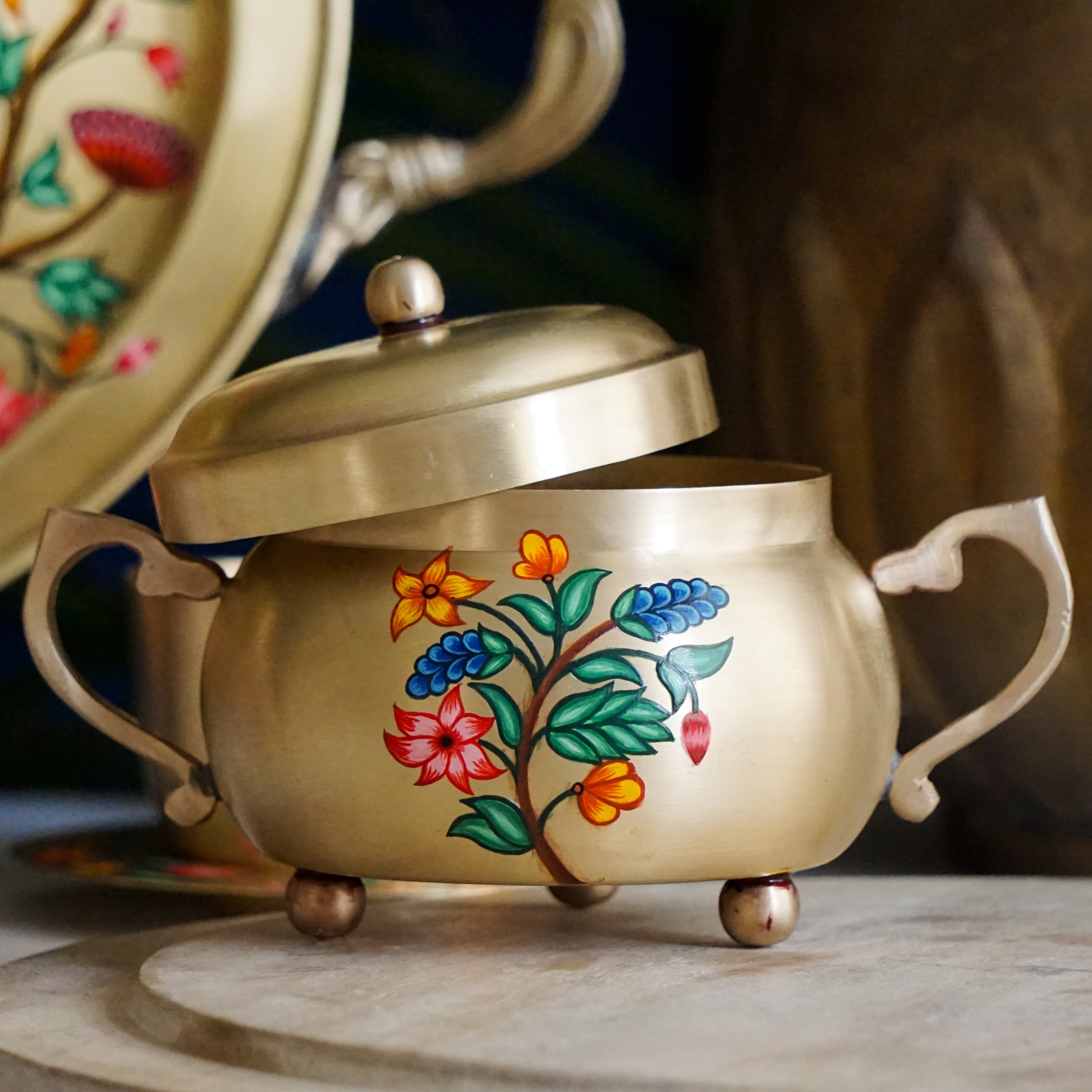 Brass Vintage Nut Box