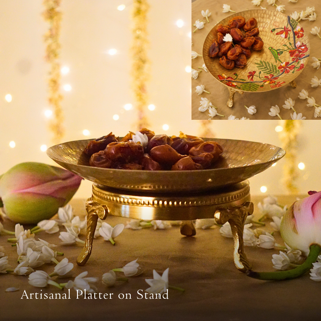 Brass Platter with Stand