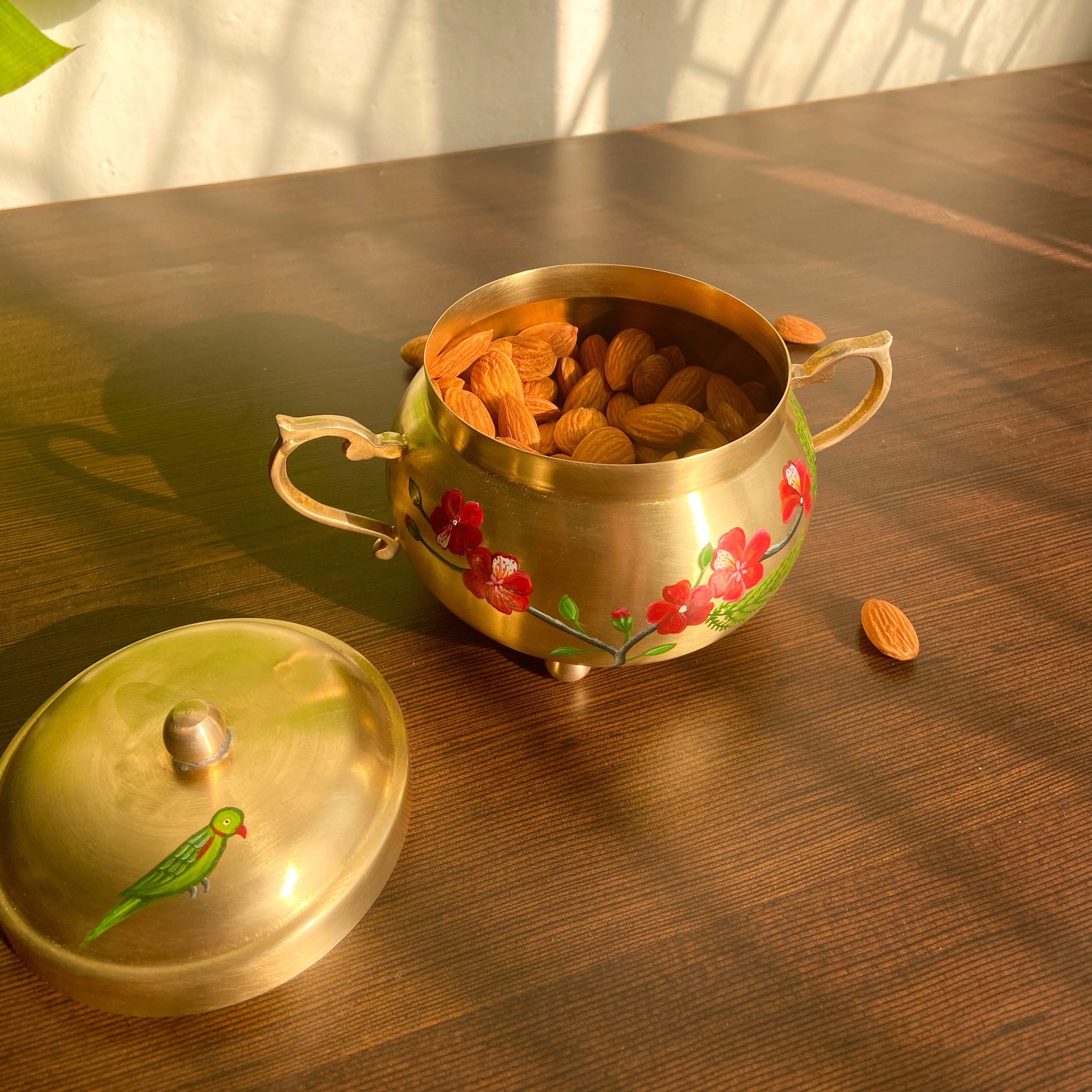 Brass Vintage Nut Box