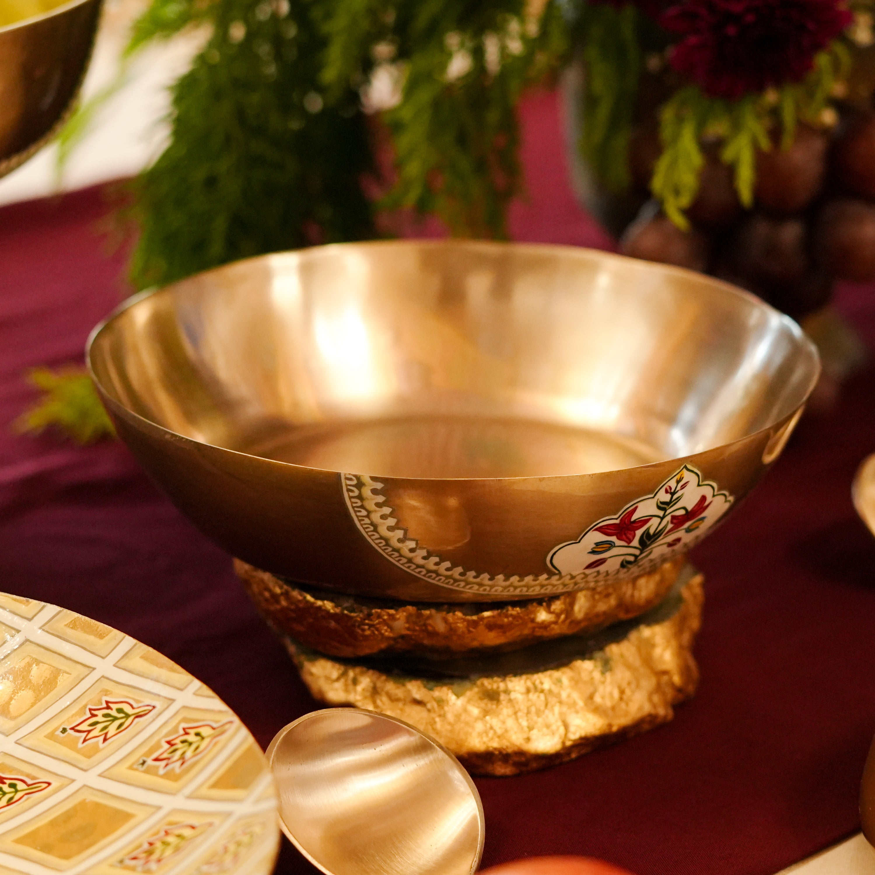 Kansa Dinner Set For 6 with Serveware