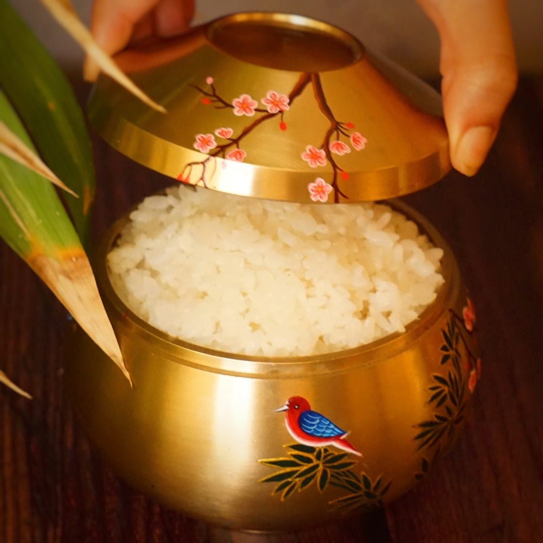 Kansa Rice Bowl with Lid