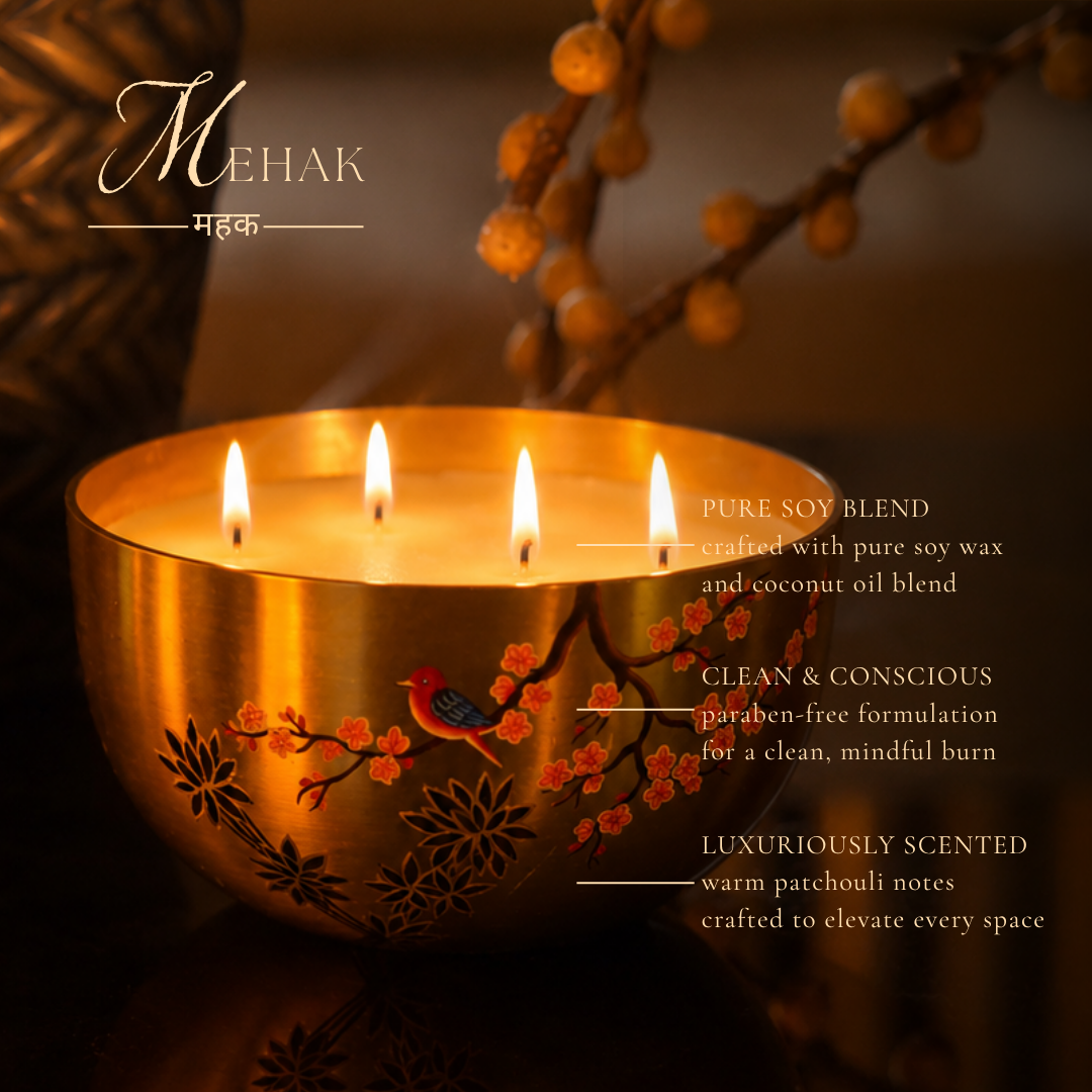 Brass Scented Bowl Candle (L)