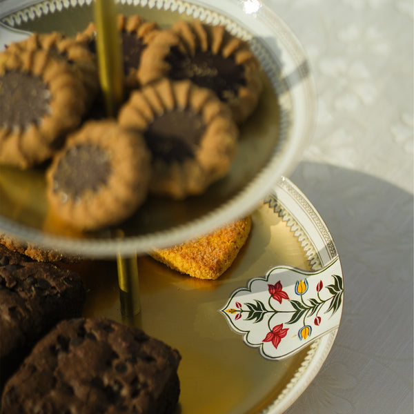 Brass 2-Tier Dessert Stand