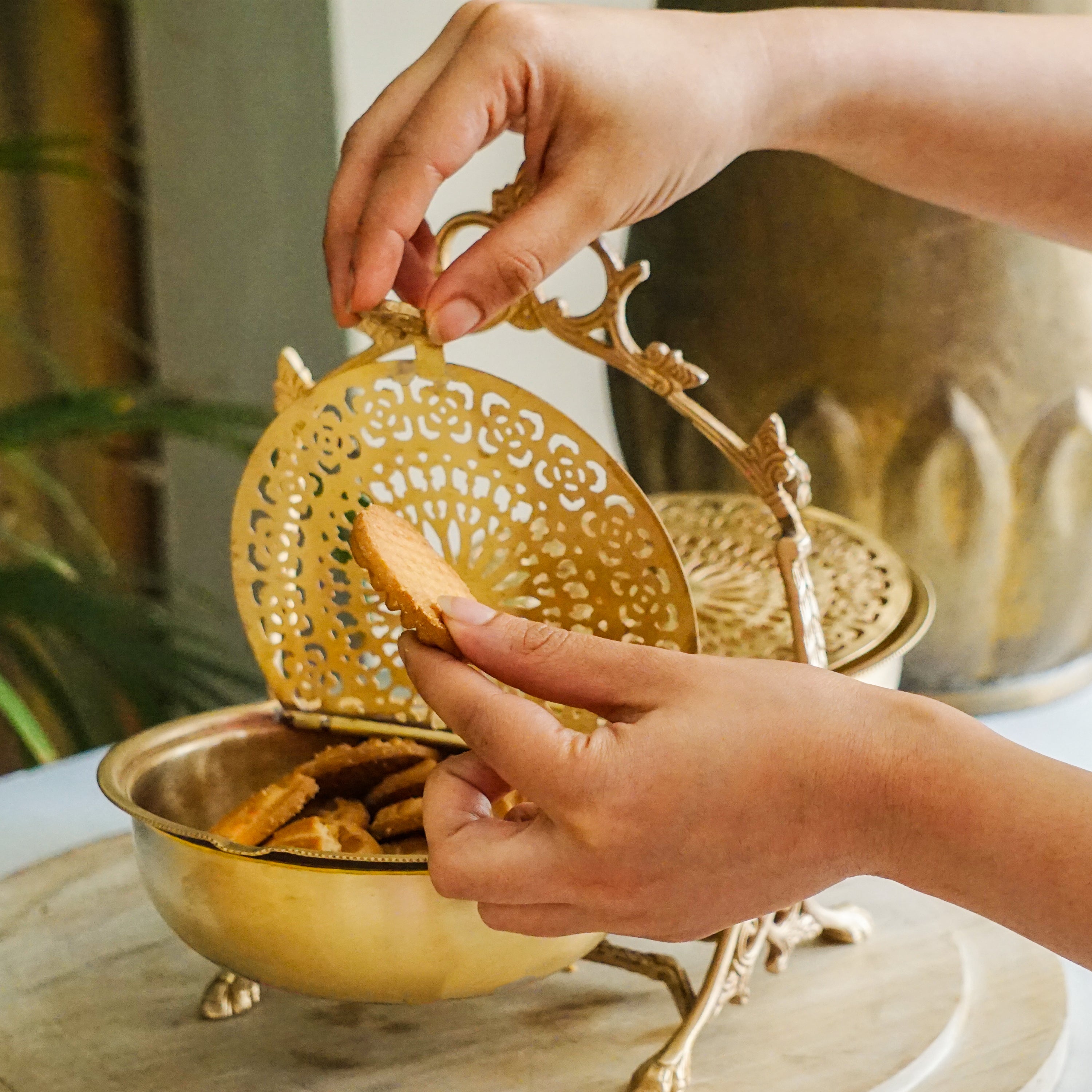 Brass Cookie Box