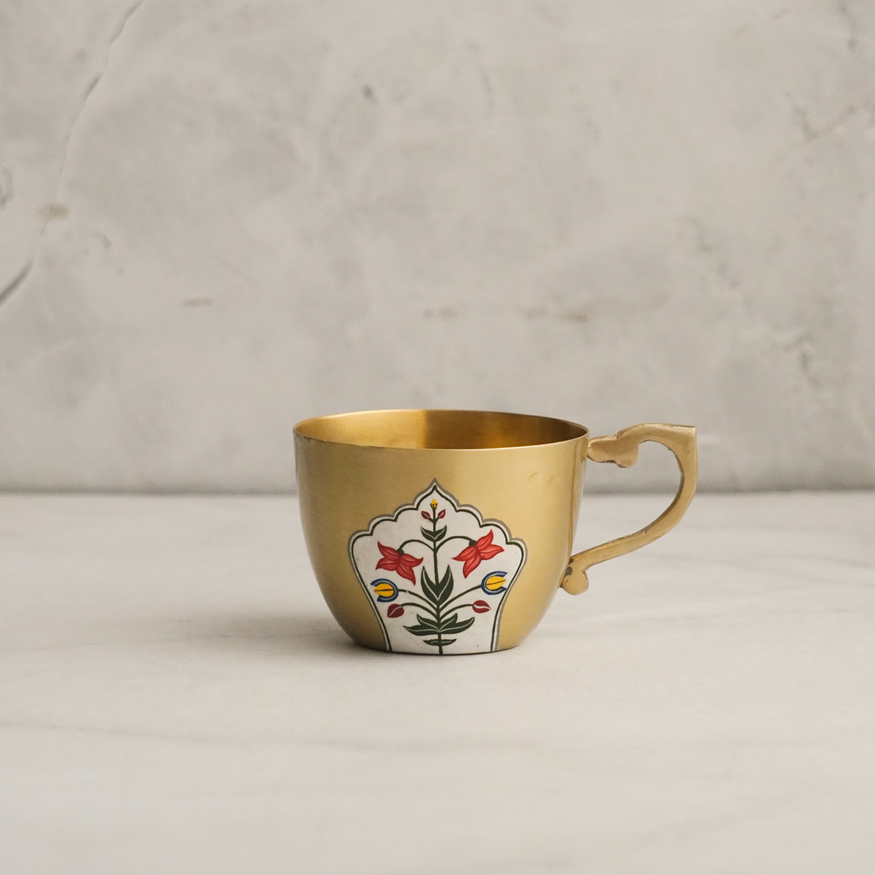 Brass Cup & Saucer (Set of 2)