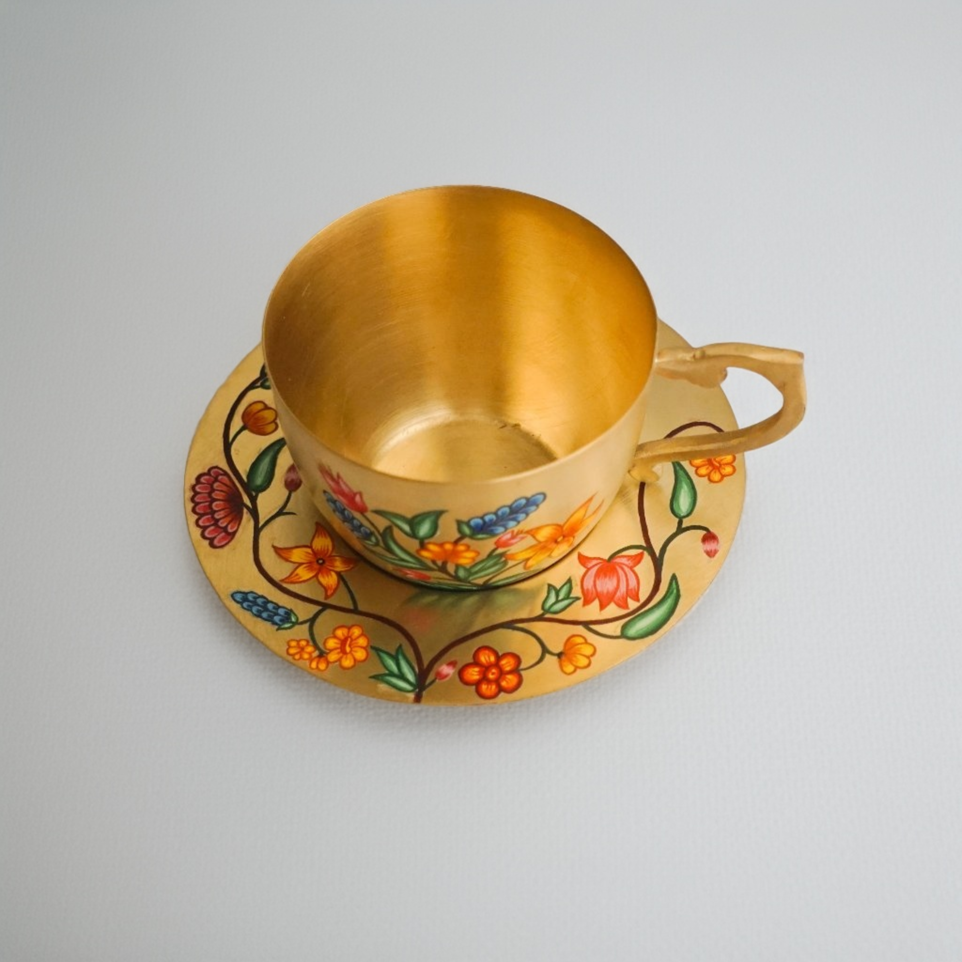Brass Cup & Saucer (Set of 2)