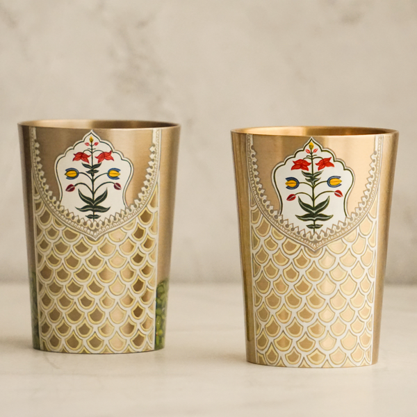 Jali Kansa Glass Set