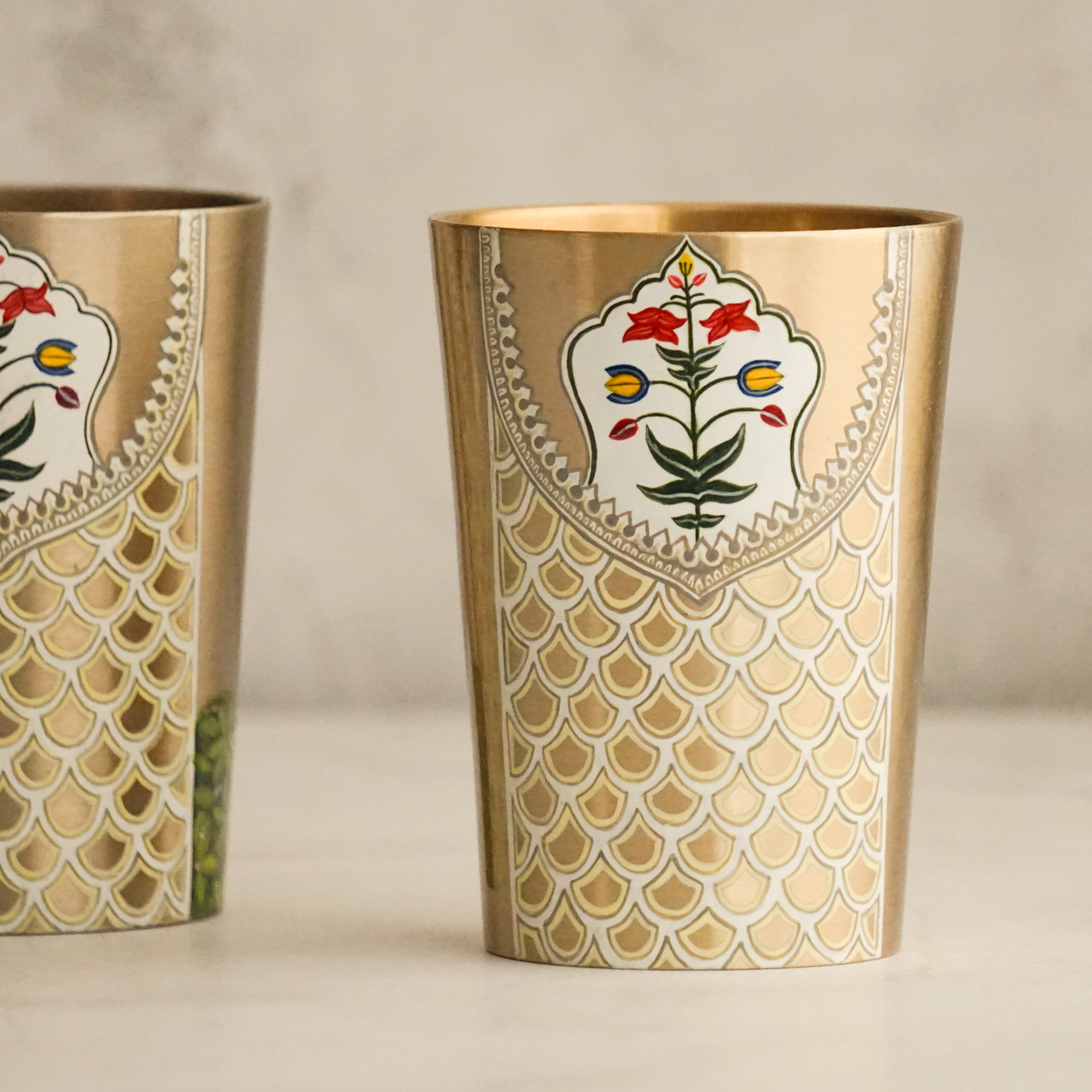 Jali Kansa Glass Set