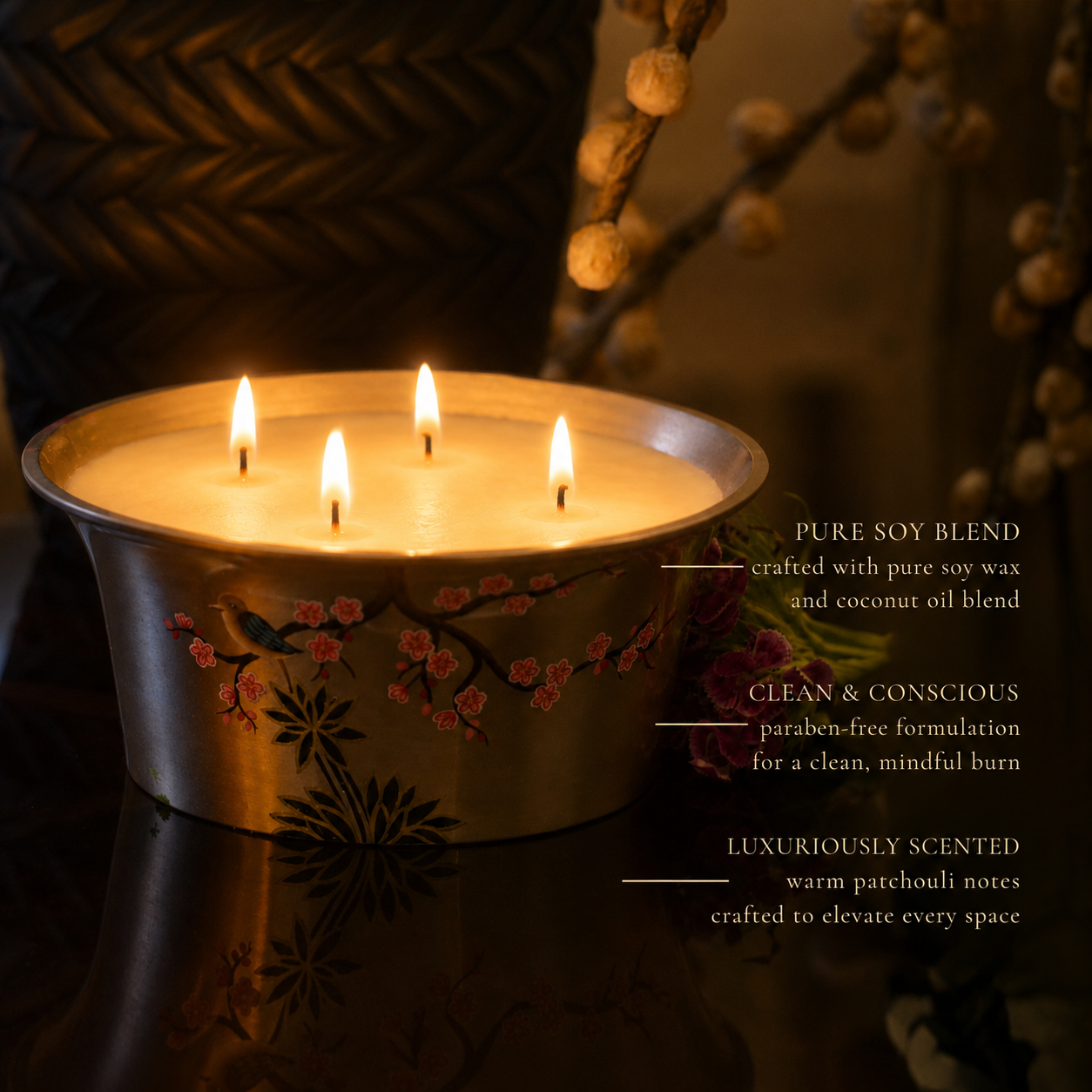Brass Scented Bowl Candle (M)