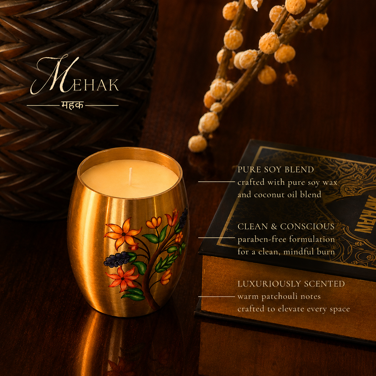 Brass Scented Candle (Set of 2)