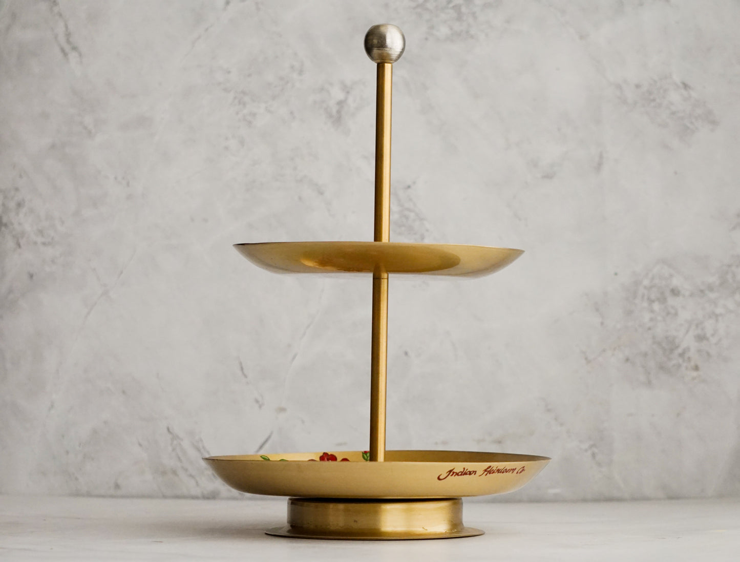 Brass 2-Tier Dessert Stand