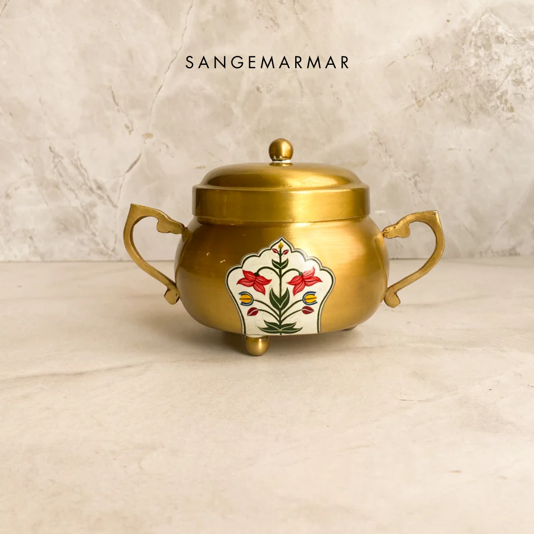 Brass Gift Nut Box (Set of 2)