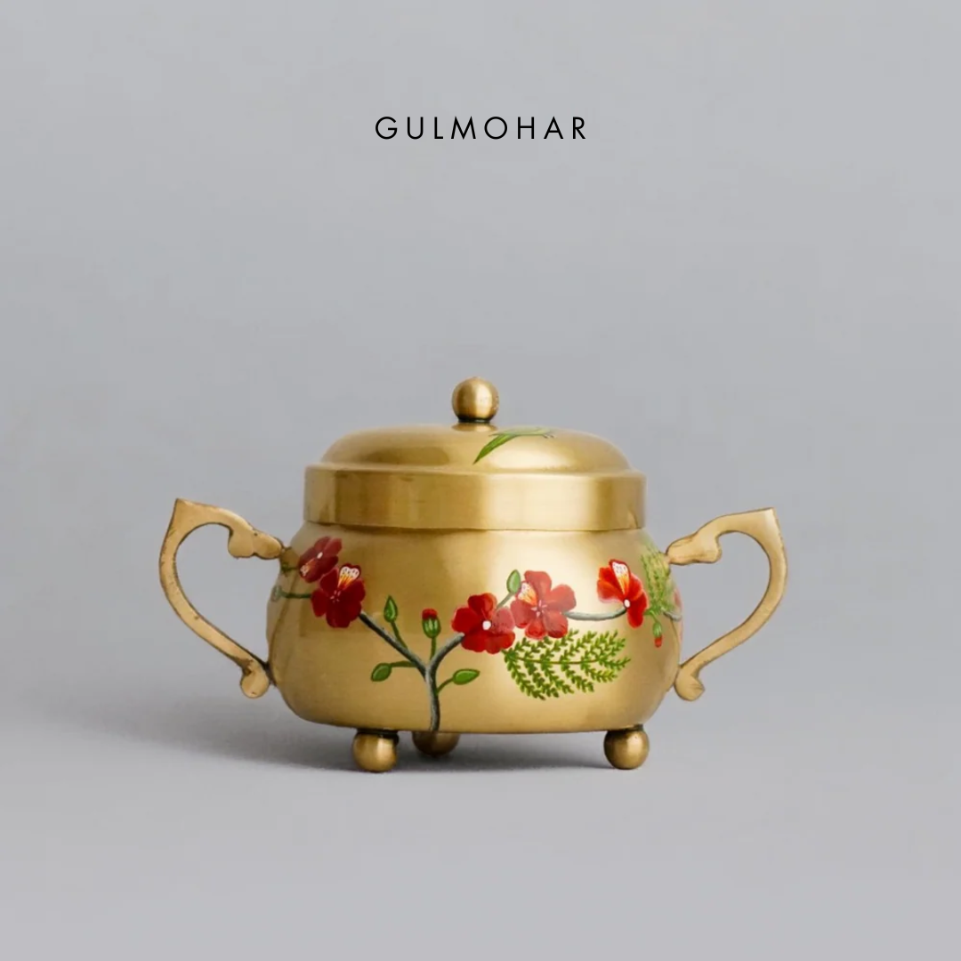 Brass Gift Nut Box (Set of 2)