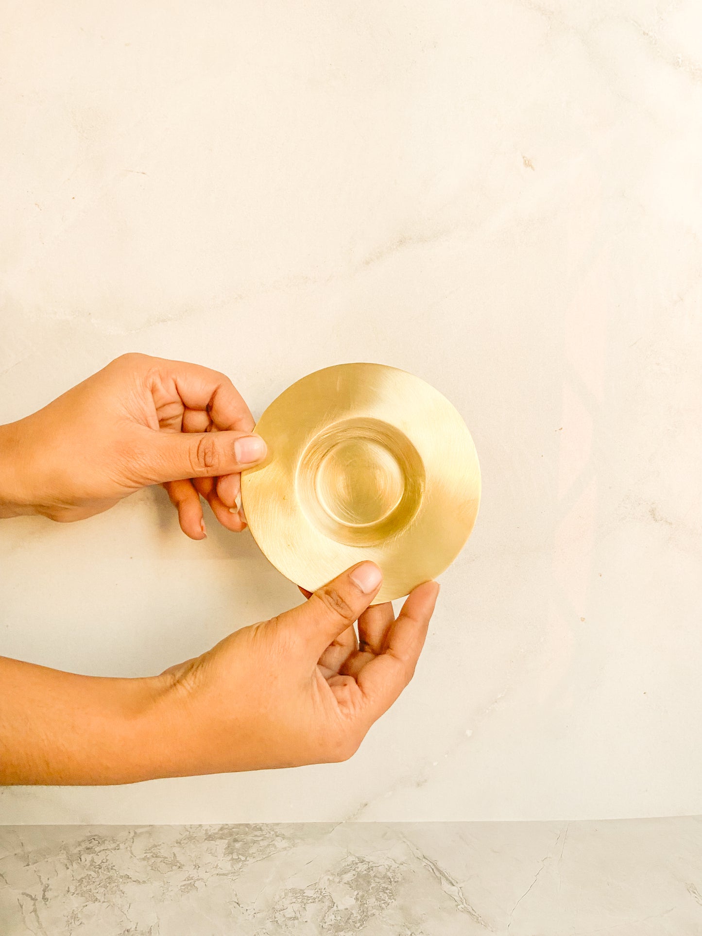 Brass Cup & Saucer Set