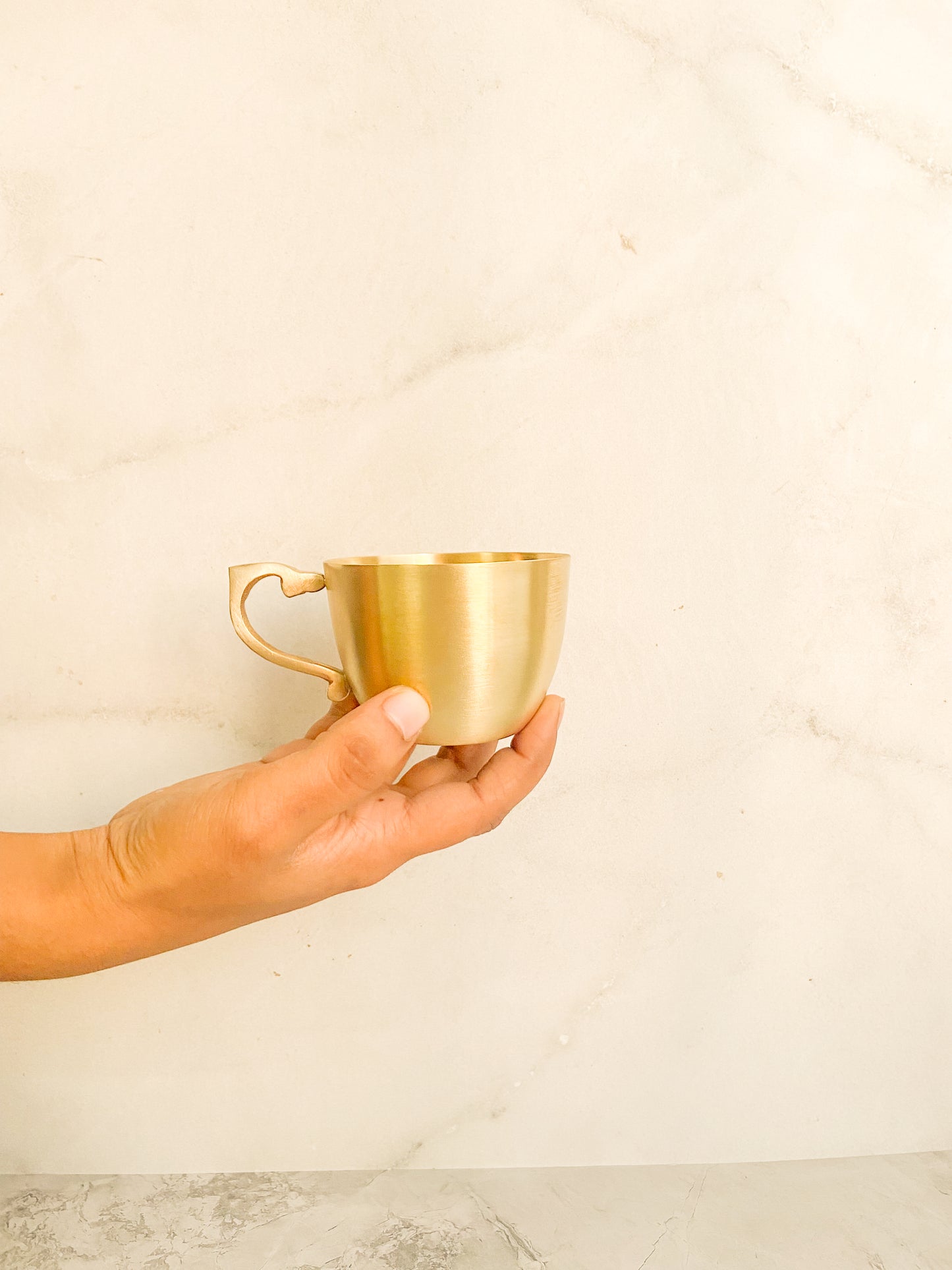 Brass Cup & Saucer Set