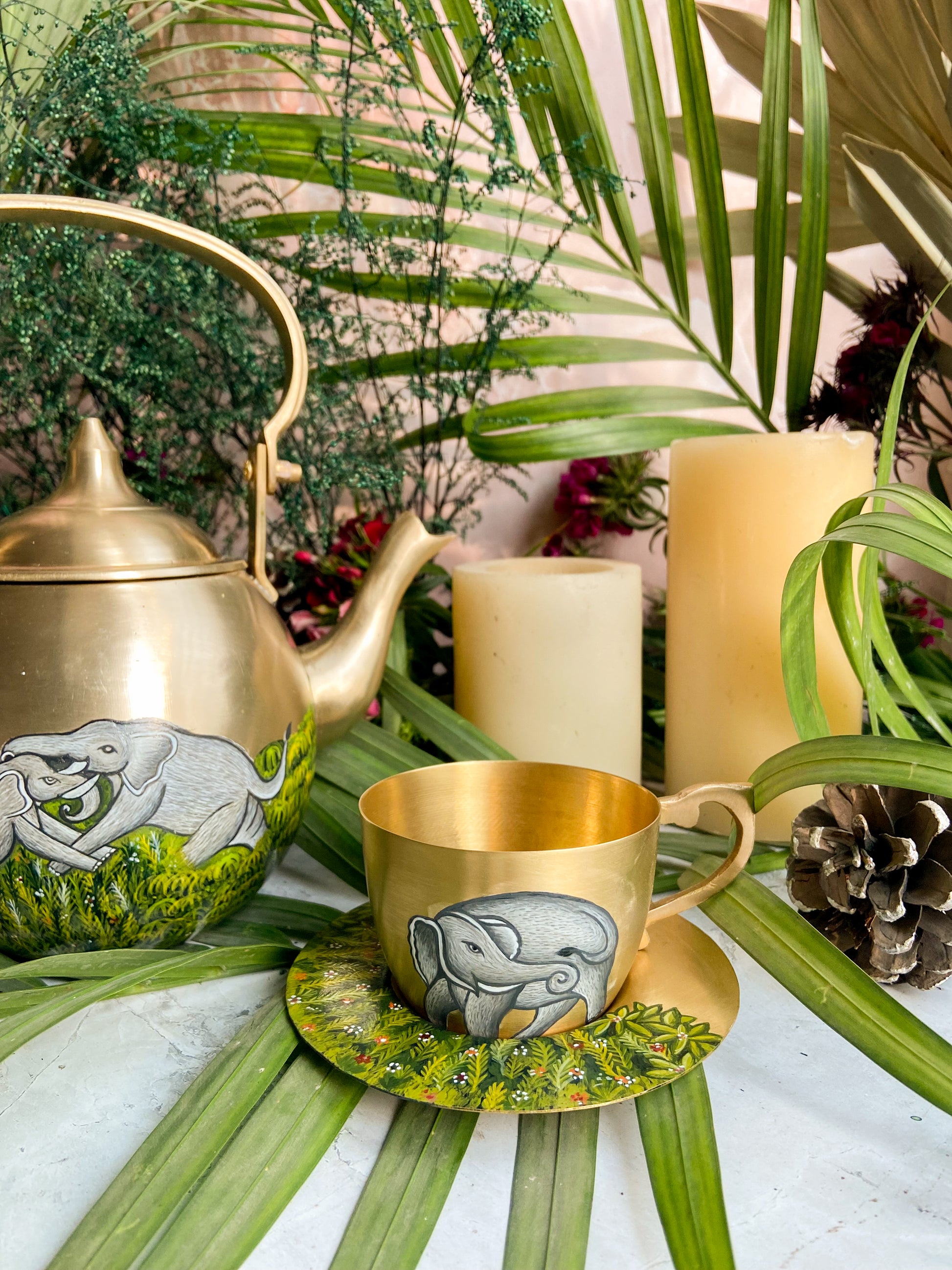 Buy Brass Tea Cup Set Online - IHCo – Indian Heirloom Company
