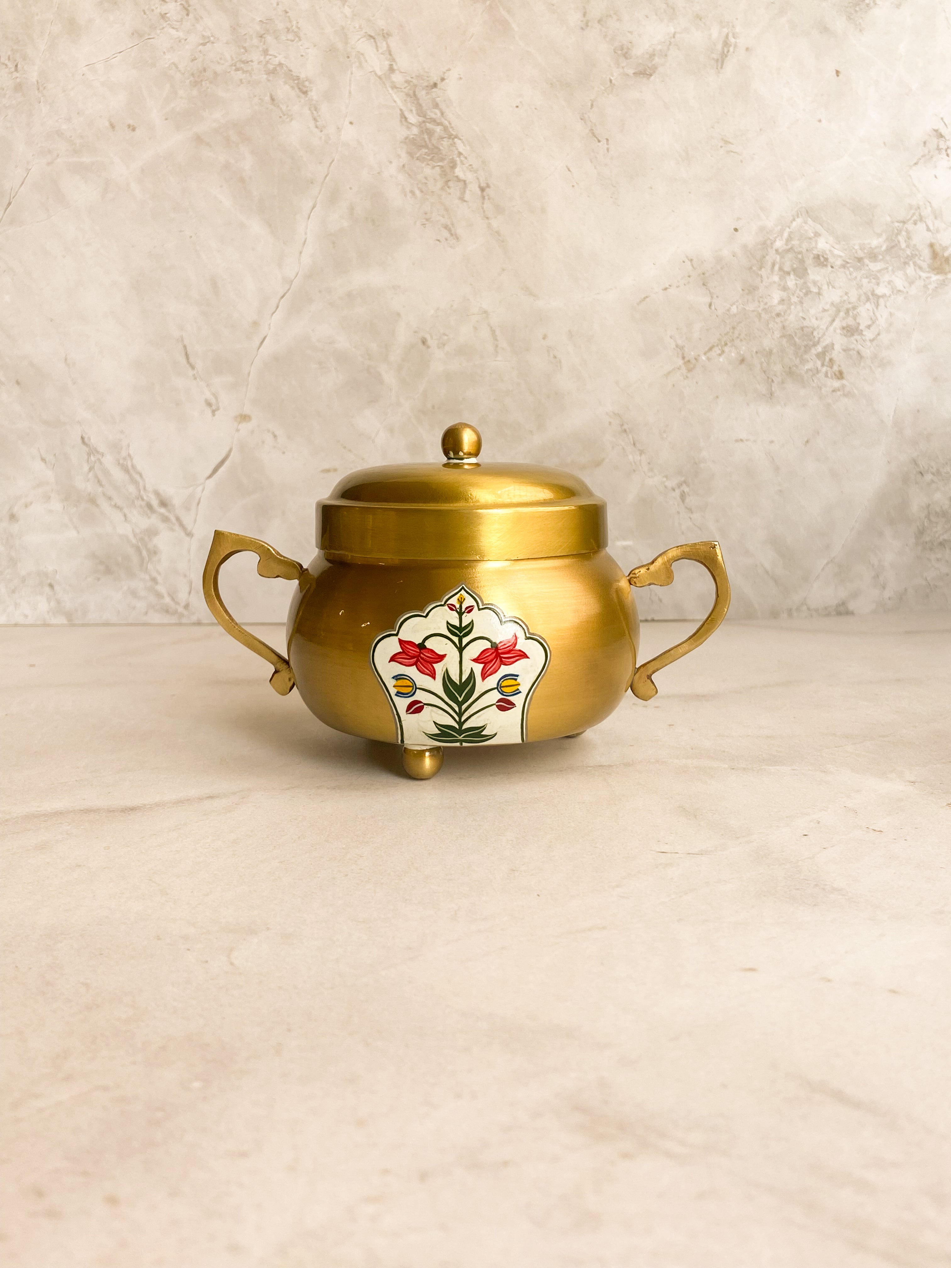 Brass Vintage Nut Box