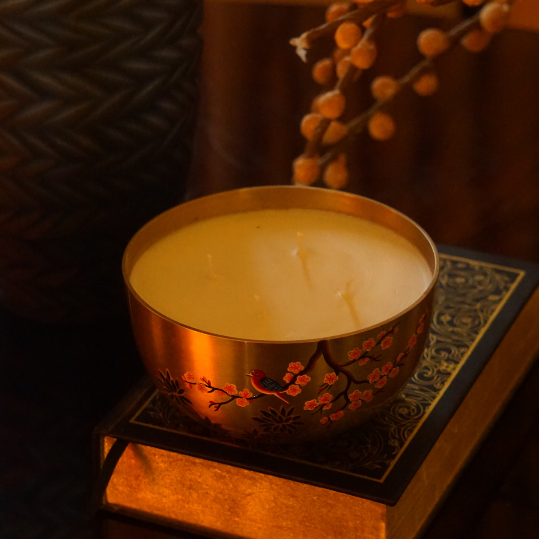 Brass Scented Bowl Candle (L)