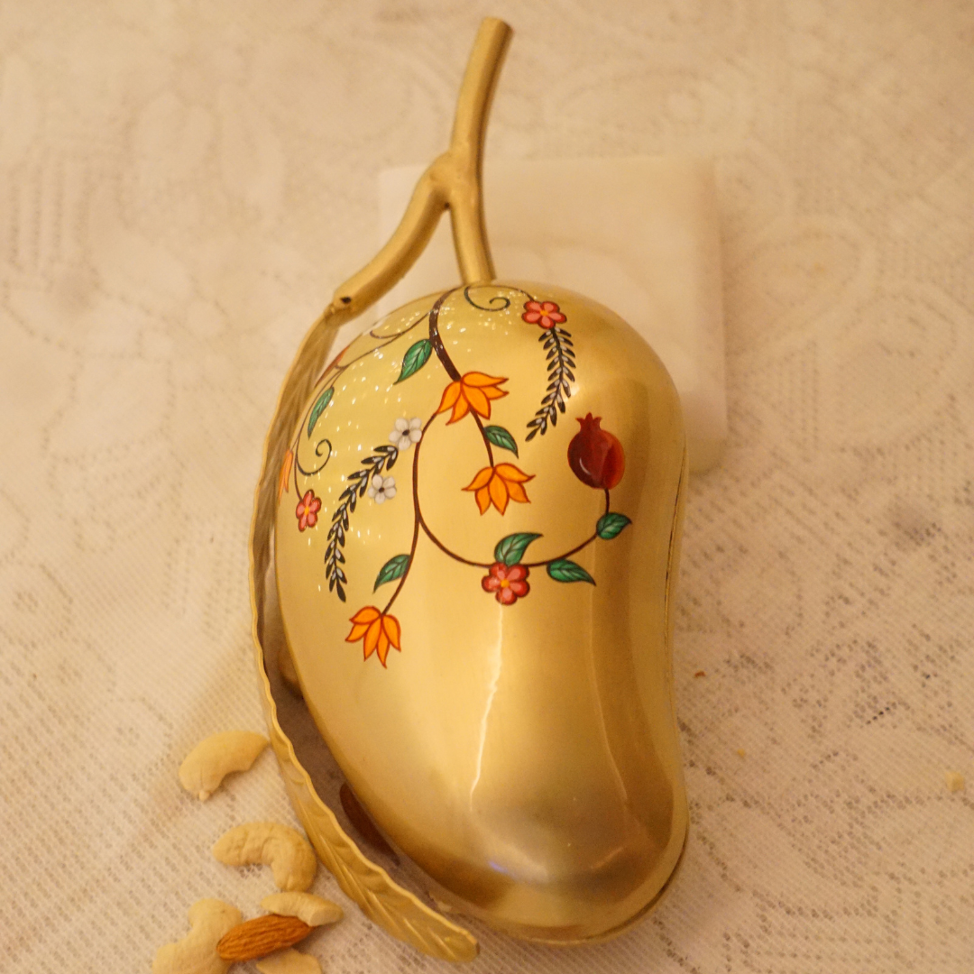 Brass Mango Nut Box