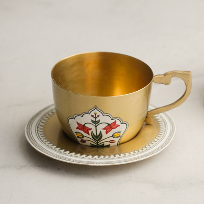 Brass Cup & Saucer Set